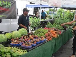 farmers market - local man at farmers stand